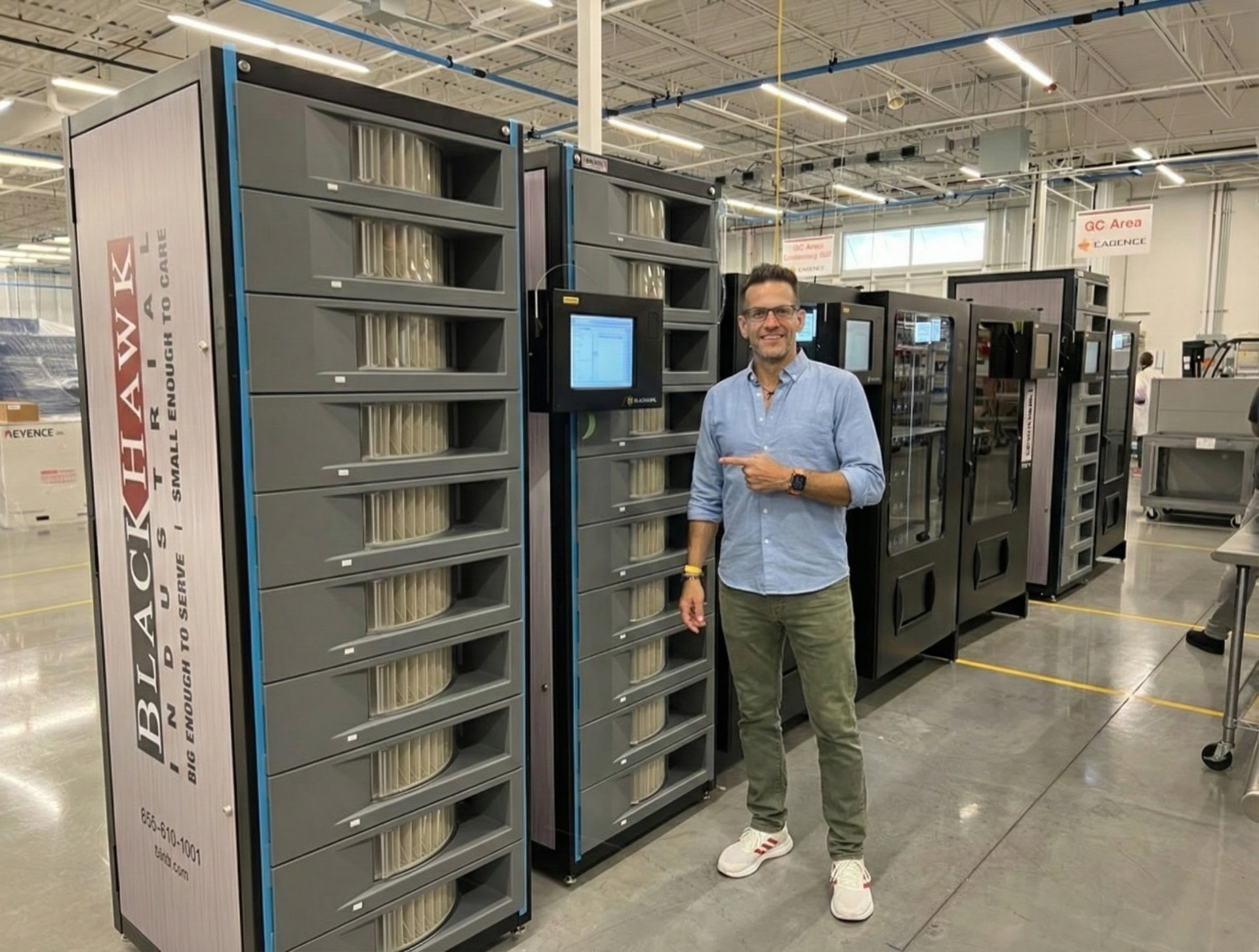 Ted with Blackhawk Industrial vending machine deployment